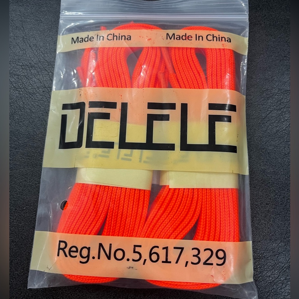 Bright Neon Orange Flat Shoelaces